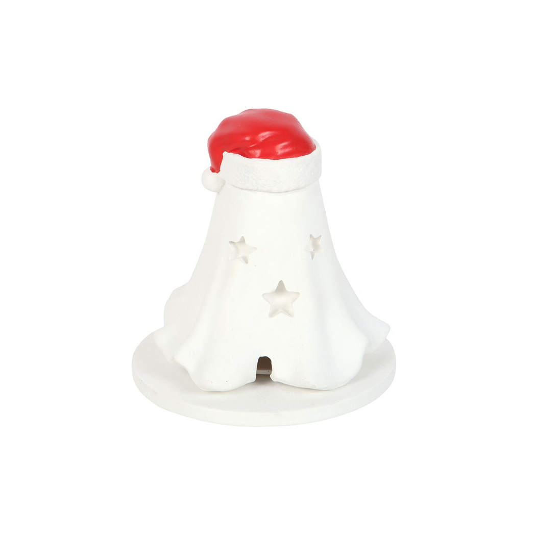 Ghost with Santa Hat Tealight and Incense Cone Holder - Image 5