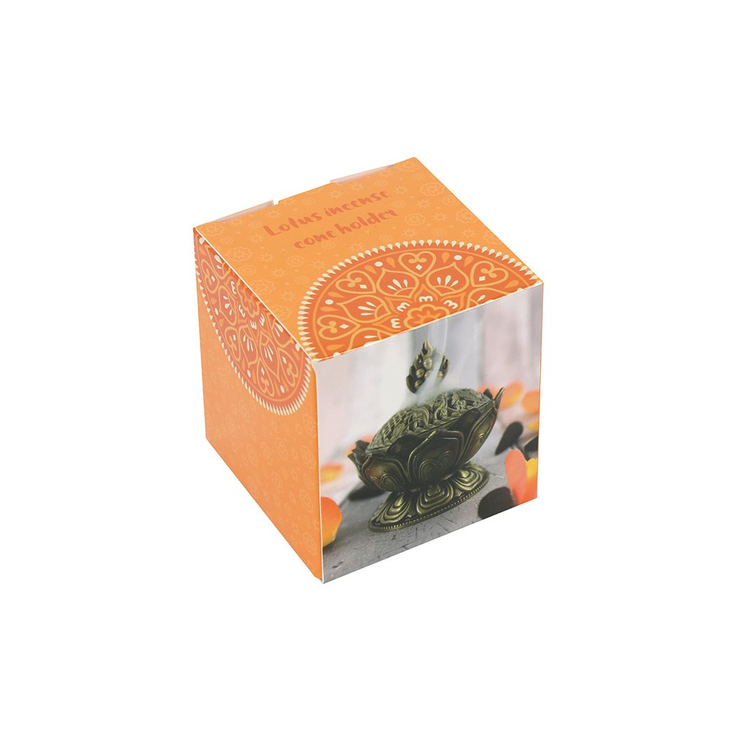 Metal Lotus Incense Cone Holder - Image 2