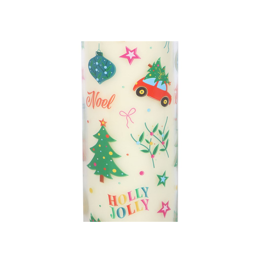 Nostalgic Christmas Print Christmas Pudding Scented Tube Candle - Image 4