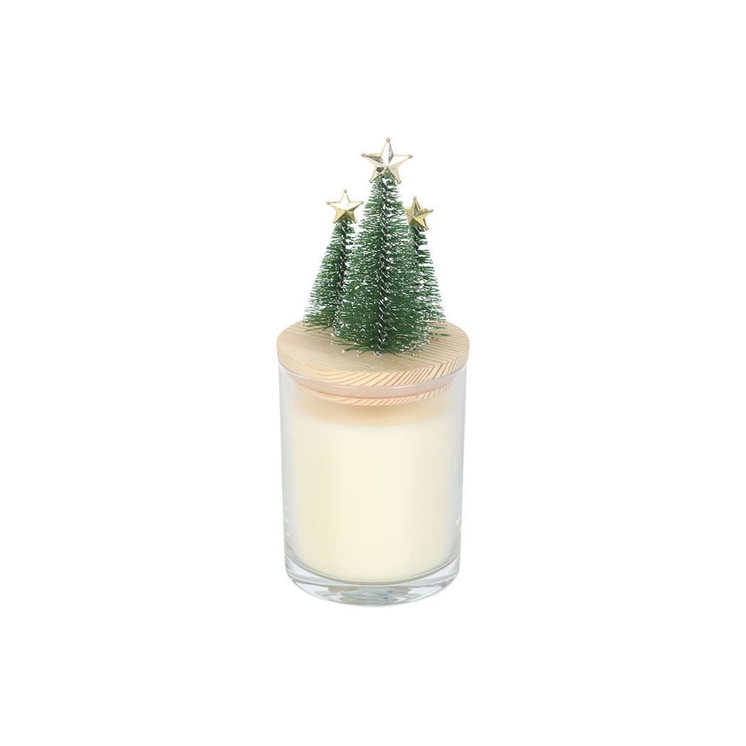 Bah Humbug Orange & Clove Glass Candle with Tree - Image 4