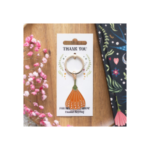 Thank You for Helping Me Grow Flower Keyring