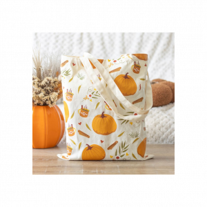 Autumn Days Print Polycotton Tote Bag
