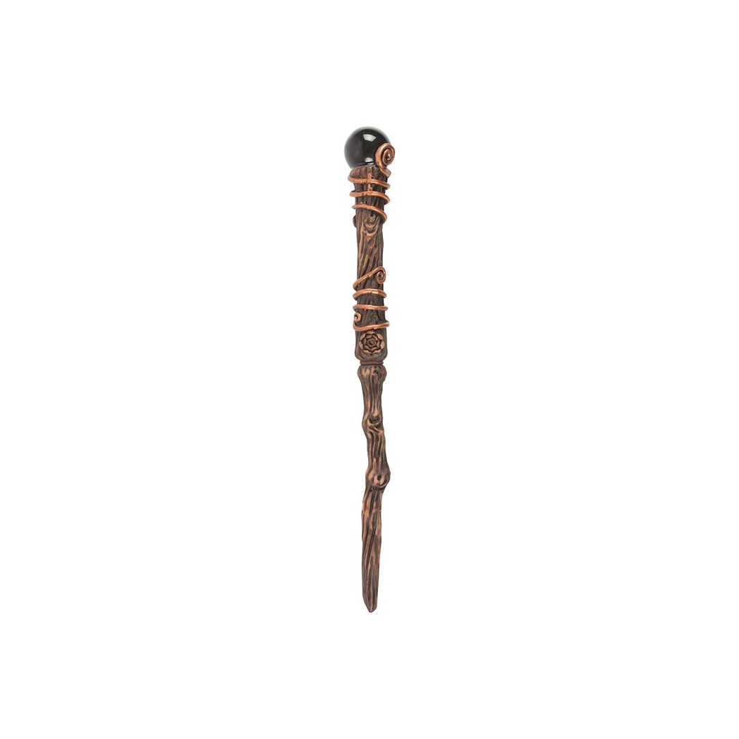 Protection Black Obsidian Crystal Wand with Pouch - Image 4