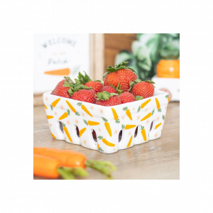 Carrot Patch Ceramic Berry Basket