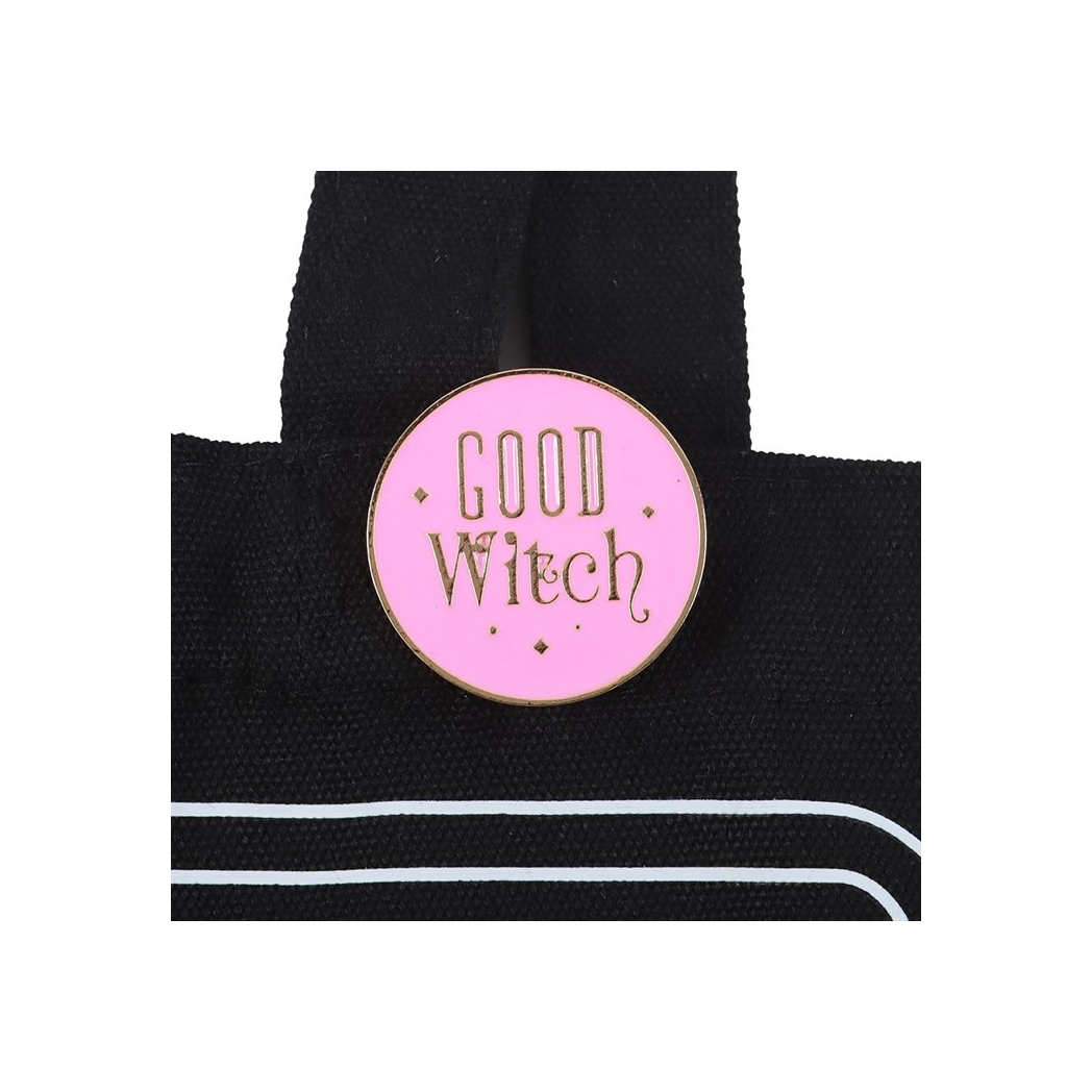 Good Witch Social Club Polycotton Tote Bag with Pin Badge - Image 4