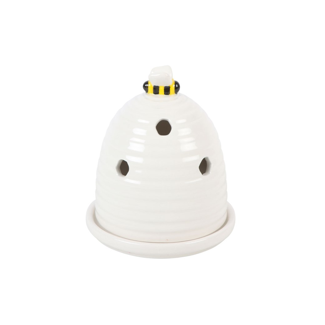 White Beehive Incense Cone Holder - Image 5