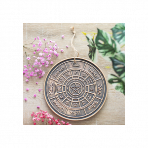 Bronze Wheel of the Year Hanging Terracotta Plaque