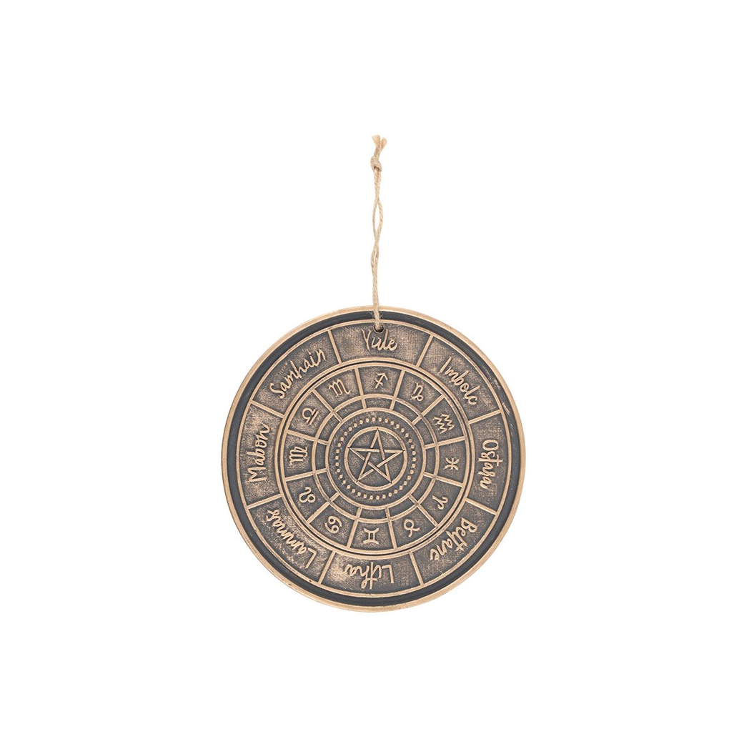 Bronze Wheel of the Year Hanging Terracotta Plaque - Image 2