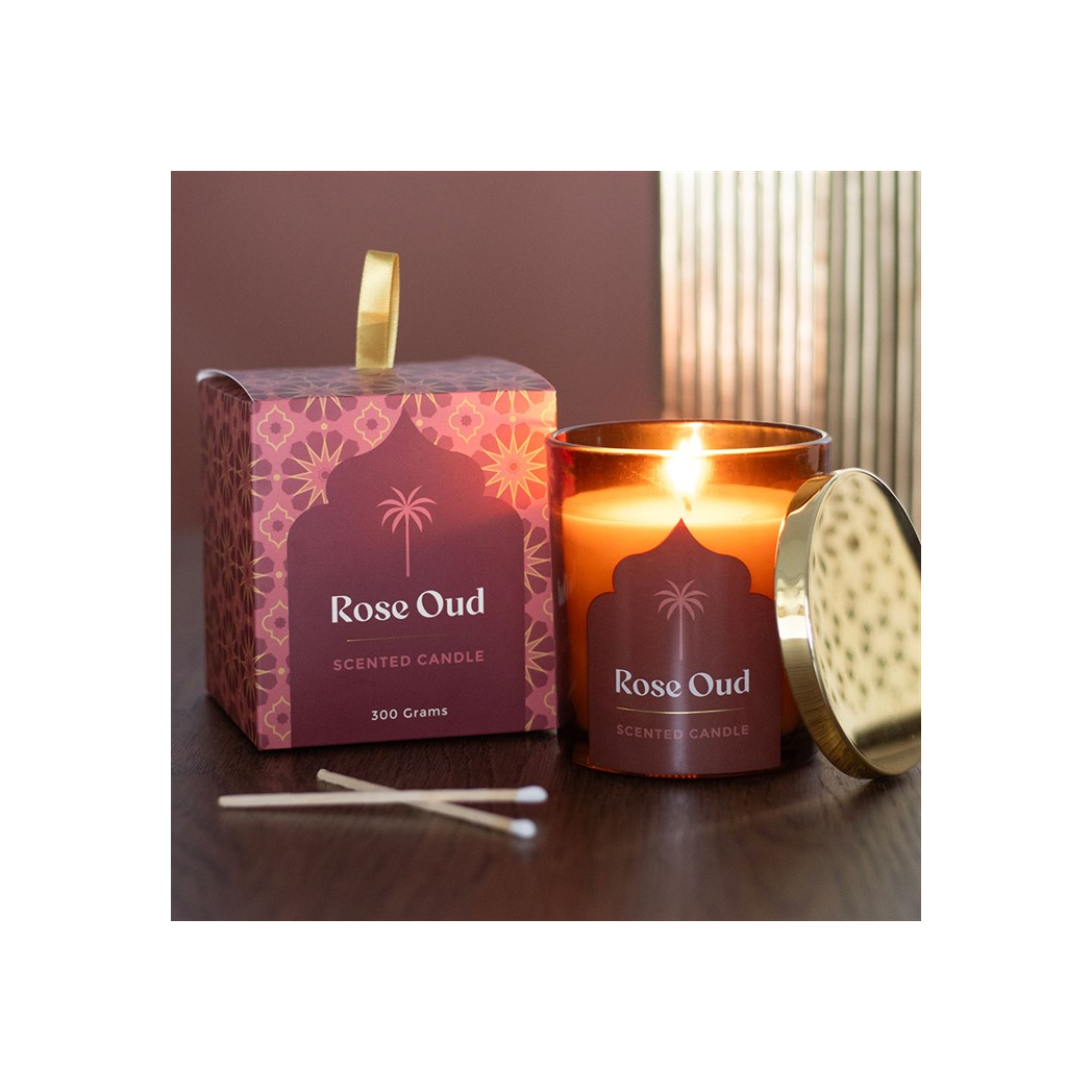 Arabian Nights Rose Oud Scented Candle