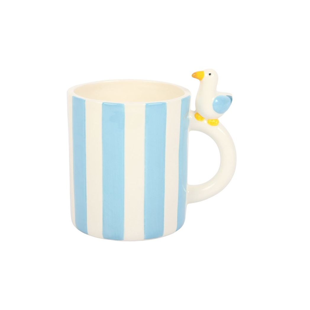 Striped Mug with Seagull - Image 2