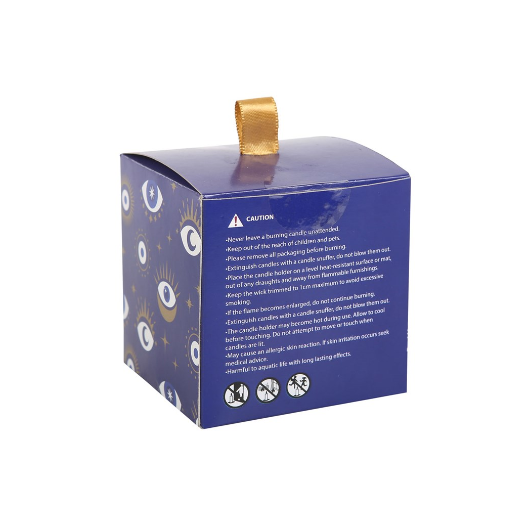 All Seeing Eye White Sage Crystal Chip Protection Candle - Image 6