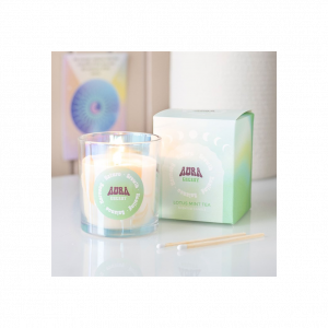 Aura Energy Lotus Mint Tea Iridescent Candle