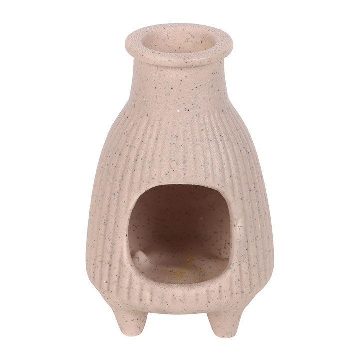 Greige Ribbed Palo Santo Burner - Image 4