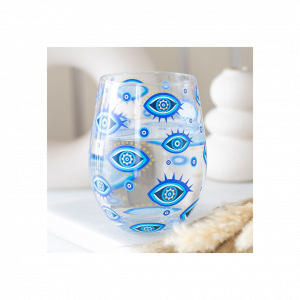 All Seeing Eye Print Stemless Glass