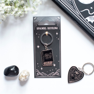 Black Spell Book Keyring