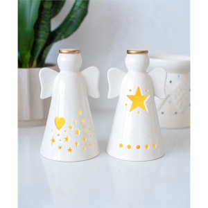 Set of 2 Small LED Angel Decorations